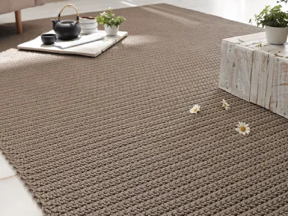 Tappeto realizzato a mano in corda nautica Barbados di Besana Moquette