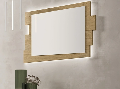 Specchiera Scuderia con cornice in legno di Maronese