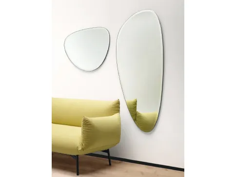 Specchio da parete con bordo bisellato Spot S-L di Midj