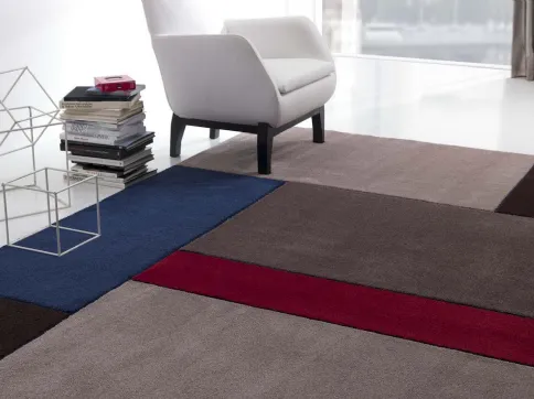 Tappeto moderno con linee geometriche T1402S di Besana Moquette