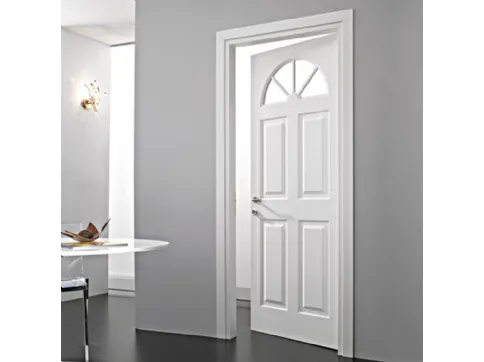 Porta pantografata W27 con inserto in vetro di Farm Legno