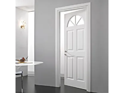 Porta pantografata W27 con inserto in vetro di Farm Legno