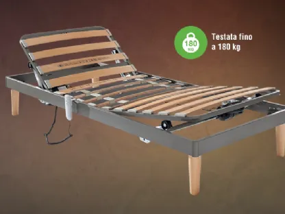 Rete Letto ortopedica in metallo Energica con Motore Testa e Piedi di Ideare