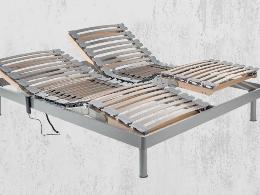 Rete Letto ultra anatomica in metallo Libera con Motore Compatto di Ideare