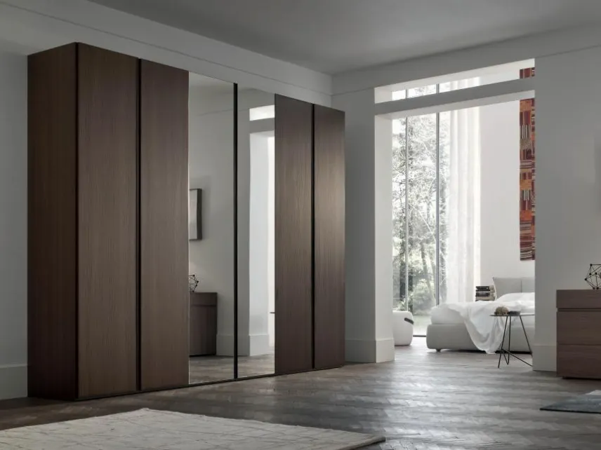 Armadio Step DL123 in Rovere thea con specchio di Maronese Acf