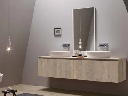Mobile da Bagno sospeso in rovere 45 04 di Birex