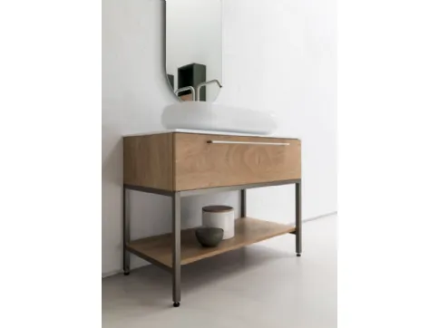 Mobile Bagno da appoggio in nobilitato effetto legno B201 BD010 di Compab