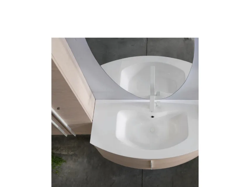 Mobile da Bagno in rovere e lavabo mineralguss K25 31 di Compab