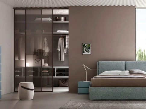 Letto imbottito Ester con box contenitore di Maronese