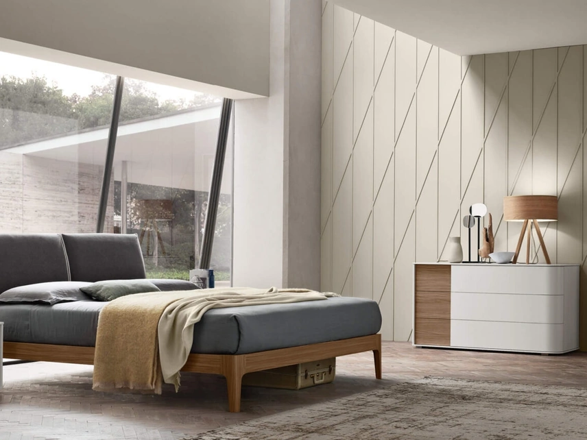 Letto imbottito Lena di Maronese