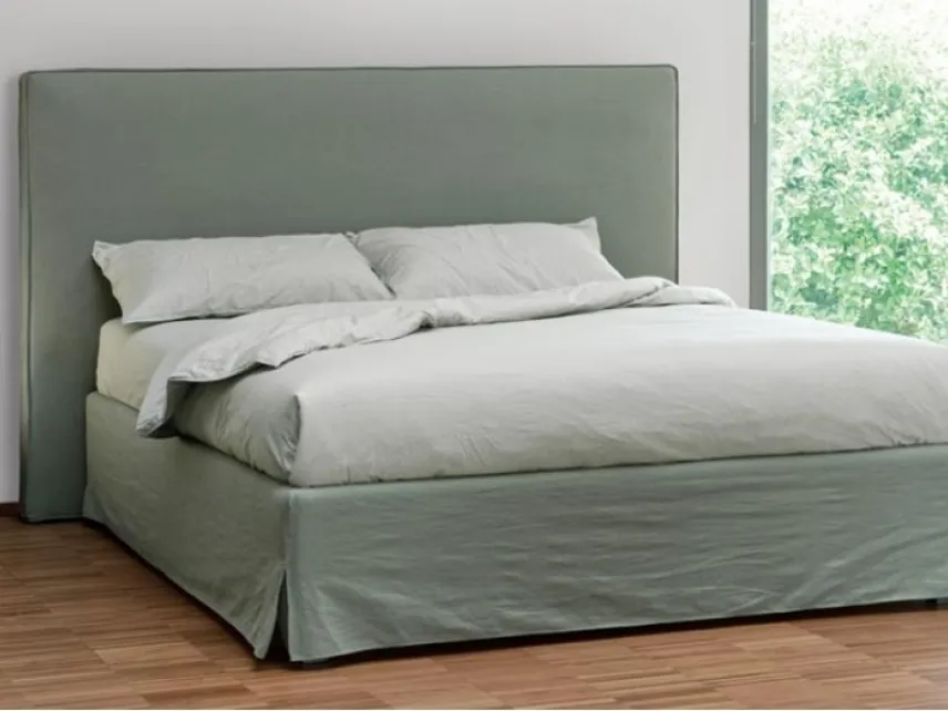 Letto in tessuto con testiera Peter di Ventura