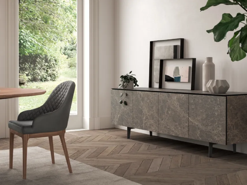 Madia moderna Armor in ceramica Gold Beauty di Ozzio