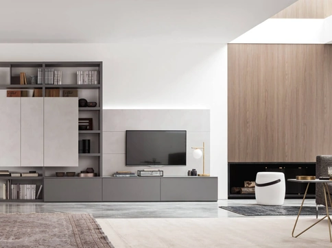 Parete Attrezzata Seta Sistema Spalla Comp SA2203 di Maronese