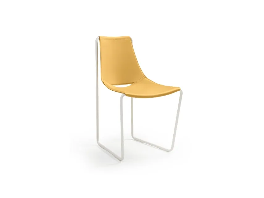 Sedia Apelle in cuoio di Midj