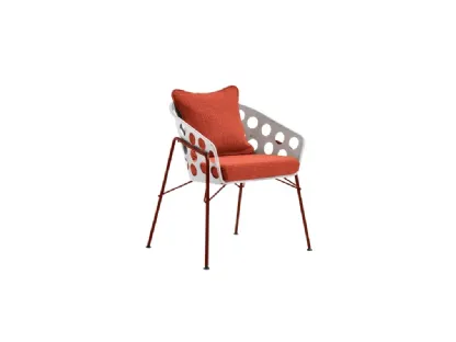 Sedia Bolle P M TS in metallo di Midj