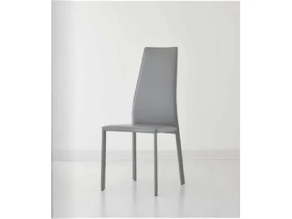 Sedia in pelle con schienale alto Emi di Sedie Brianza