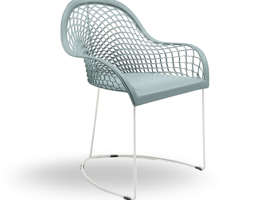 Sedia in cuoio Guapa di Midj