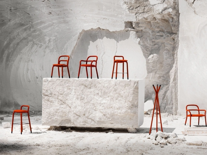 Sgabello imbottito Pippi di Midj