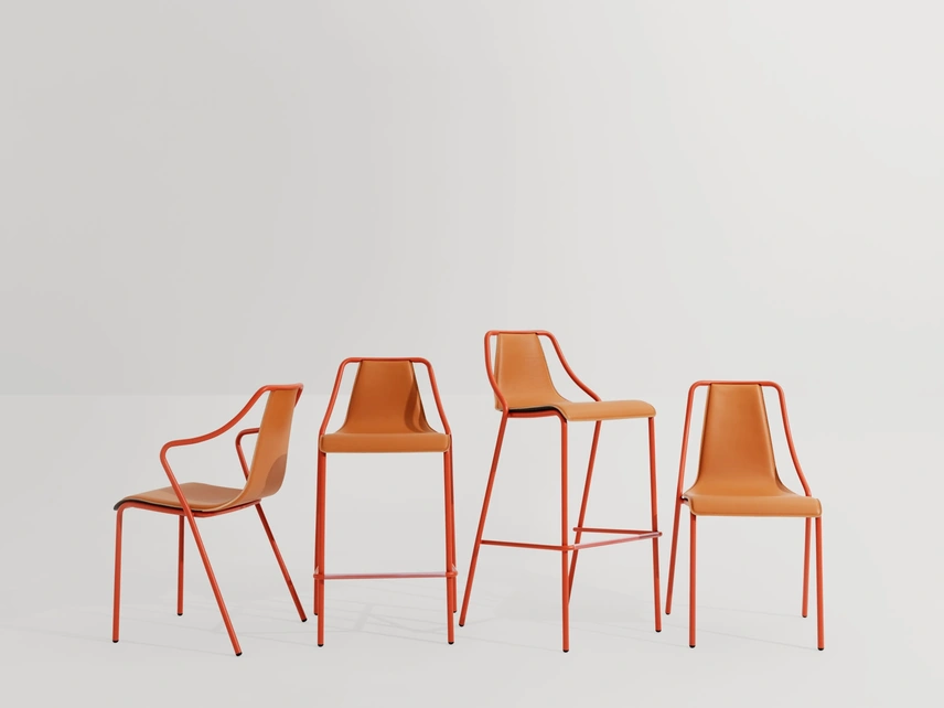 Sedia Ola in cuoio di Midj