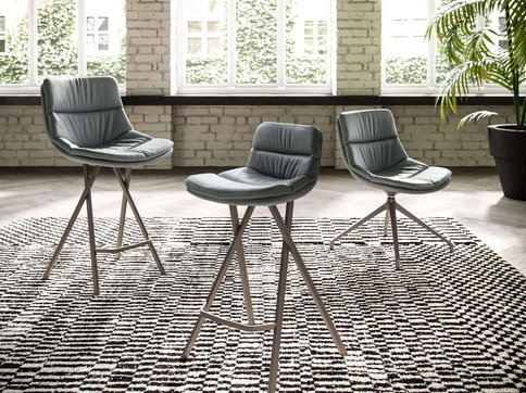 Sgabello imbottito Milo di Ozzio