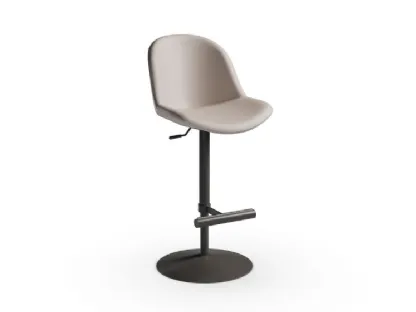 Sgabello in pelle con struttura in metallo verniciato Sonny SG YD di Midj