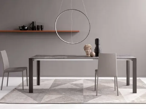 Tavolo con piano effetto marmo Absolute Up di Sedie Brianza