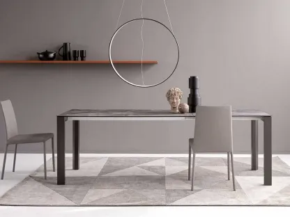 Tavolo con piano effetto marmo Absolute Up di Sedie Brianza