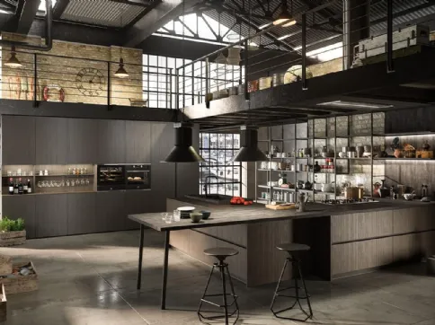 Cucina Design con penisola Industrial Kitchen 03 di Astra