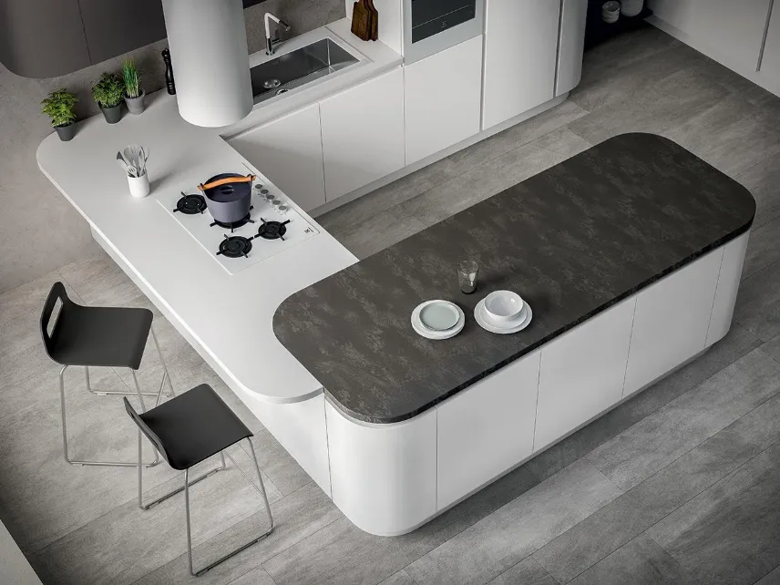 Cucina Design con penisola XXL 05 di Astra