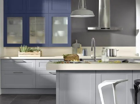 Cucina Design Frame Lack Grigio Papiro e Mirtillo di Nolte