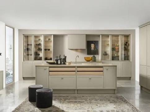 Cucina Design con isola Torino Lack Lava di Nolte