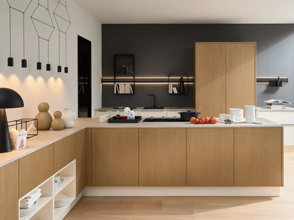 Cucina Moderna Artline Feel Stripe Wood Crema di Nolte