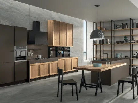 Cucina Moderna con penisola Atelier Contemporaneo 01 di Astra