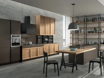 Cucina Moderna con penisola Atelier Contemporaneo 01 di Astra