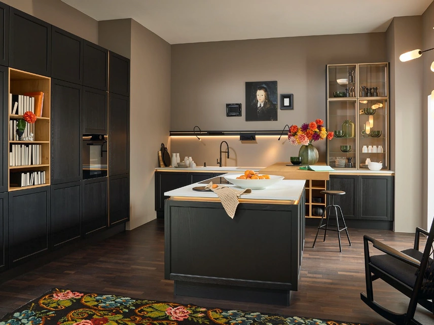 Cucina Moderna Country Lugano Lack Nero di Nolte
