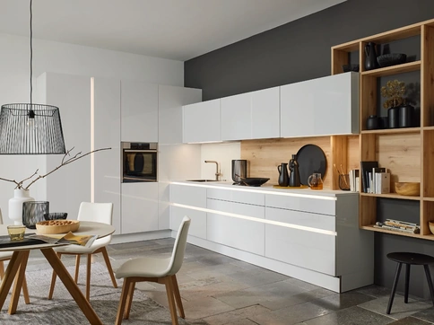 Cucina Moderna angolare Fine Lack Bianco di Nolte