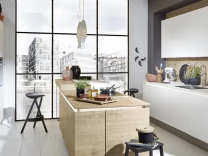 Cucina Moderna Manhattan Leccio e Bianco Opaco di Nolte