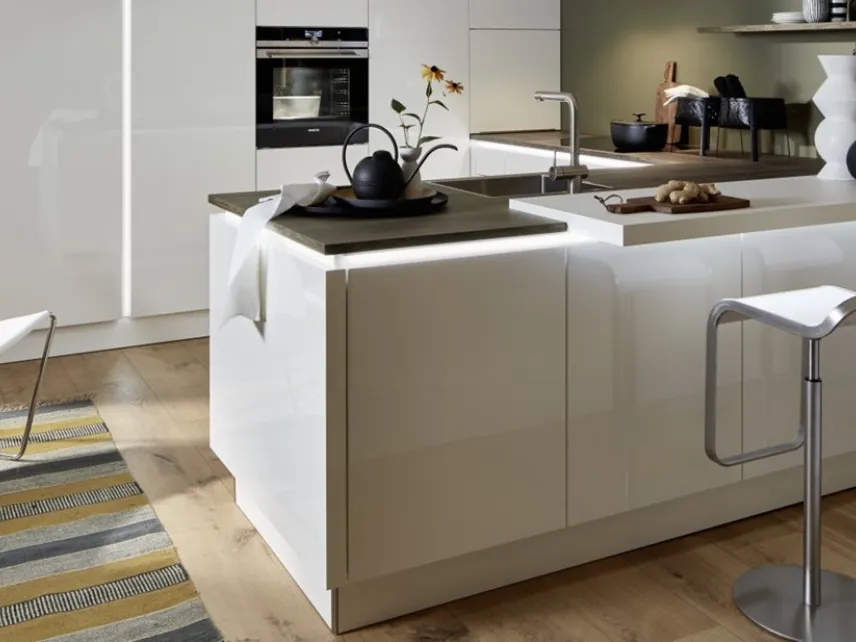 Cucina Moderna Novalack Bianco Lucido di Nolte