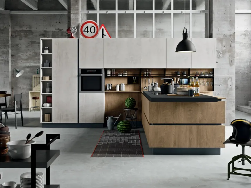 Cucina Moderna SP-22 Industrial 05 di Astra