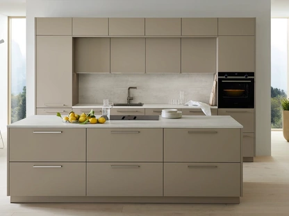 Cucina Moderna con isola Velluto Lava di Nolte