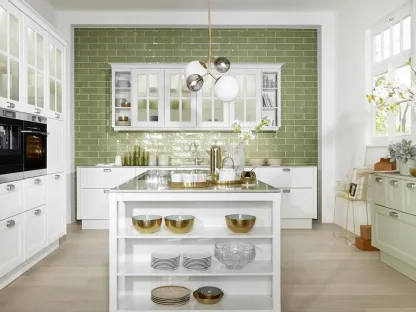 Cucina Shabby Chic Windsor Lack Bianco ed Avocado di Nolte