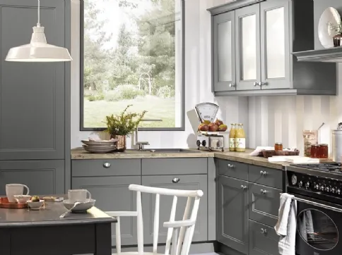 Cucina Shabby Chic Windsor Lack Grigio Quarzo di Nolte