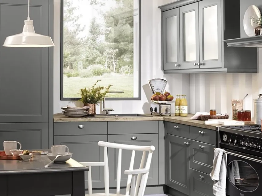 Cucina Shabby Chic Windsor Lack Grigio Quarzo di Nolte