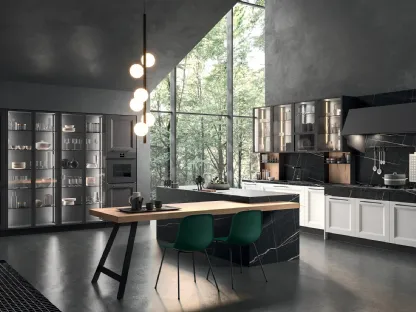 Cucina su misura con isola Ego Contemporaneo 05 di Astra