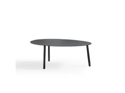 Tavolino Avana Corinto in alluminio verniciato antracite di La Seggiola