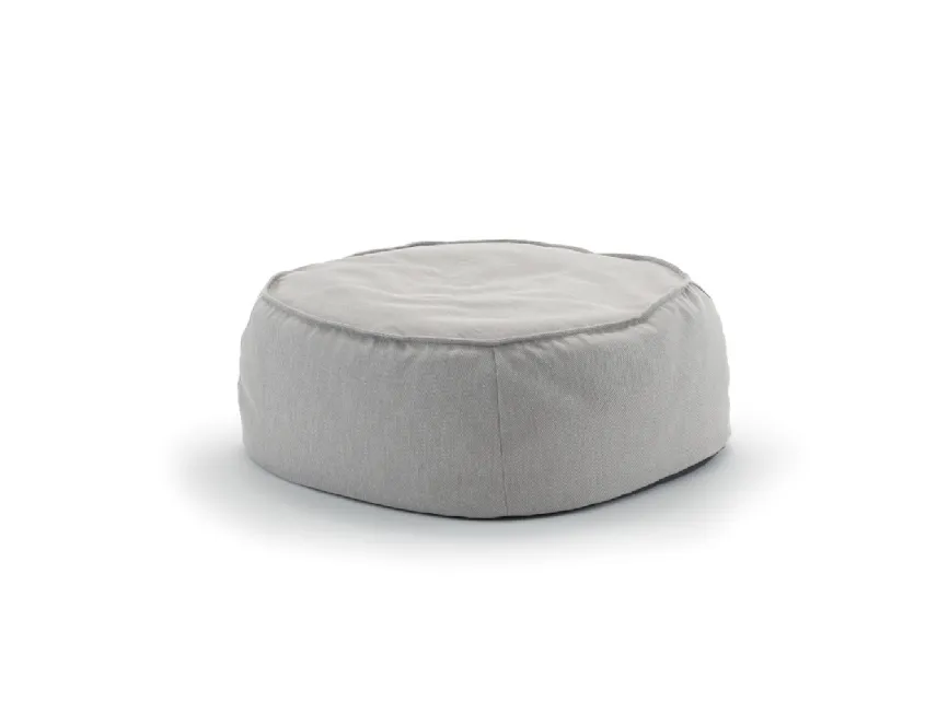 Pouf Bill Tavolino in tessuto grigio di La Seggiola